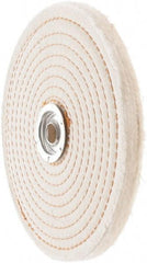 Value Collection - 6" Diam x 1/2" Thick Unmounted Buffing Wheel - 50 Ply, Polishing, 1" Arbor Hole, Hard Density - USA Tool & Supply