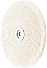 Value Collection - 8" Diam x 1/4" Thick Unmounted Buffing Wheel - 40 Ply, Polishing, 1" Arbor Hole, Hard Density - USA Tool & Supply