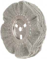 Value Collection - 8" Diam x 4" Thick, Soft Mounted Polishing Wheel - 2 Ply, Fine Grade, 5/8" Shank Diam - USA Tool & Supply