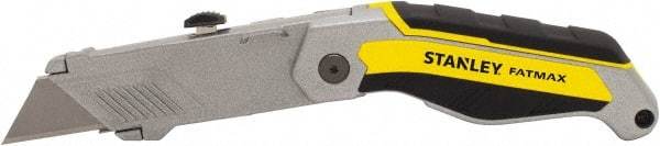 Stanley - Fixed Folding Utility Knife - 2-3/8" Blade, Bi-Material Handle Handle, 1 Blade Included - USA Tool & Supply