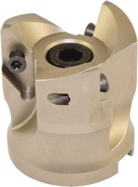 Millstar - 3 Inserts, 52mm Cut Diam, 22mm Arbor Diam, Indexable Square-Shoulder Face Mill - 0/90° Lead Angle, 55mm High, VCGT Insert Compatibility, Series ASMN - USA Tool & Supply