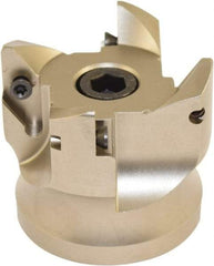 Millstar - 4 Inserts, 66mm Cut Diam, 27mm Arbor Diam, Indexable Square-Shoulder Face Mill - 0/90° Lead Angle, 60mm High, VCGT Insert Compatibility, Series ASMN - USA Tool & Supply