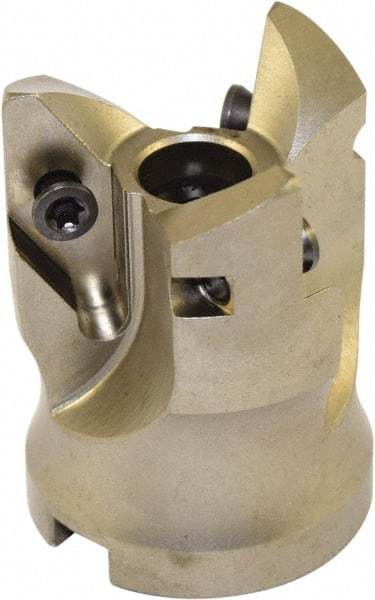Millstar - 3 Inserts, 42mm Cut Diam, 16mm Arbor Diam, Indexable Square-Shoulder Face Mill - 0/90° Lead Angle, 55mm High, VCGT Insert Compatibility, Series ASMN - USA Tool & Supply
