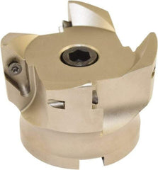 Millstar - 4 Inserts, 80mm Cut Diam, 27mm Arbor Diam, Indexable Square-Shoulder Face Mill - 93° Lead Angle, 60mm High, VCGT Insert Compatibility, Series ASMC - USA Tool & Supply