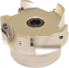 Millstar - 5 Inserts, 100mm Cut Diam, 32mm Arbor Diam, Indexable Square-Shoulder Face Mill - 0/90° Lead Angle, 65mm High, VCGT Insert Compatibility, Series ASMN - USA Tool & Supply