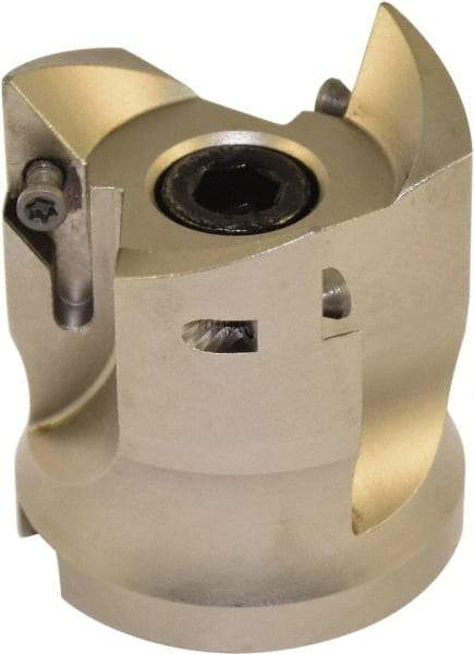 Millstar - 3 Inserts, 50mm Cut Diam, 22mm Arbor Diam, Indexable Square-Shoulder Face Mill - 0/90° Lead Angle, 55mm High, VCGT Insert Compatibility, Series ASMN - USA Tool & Supply