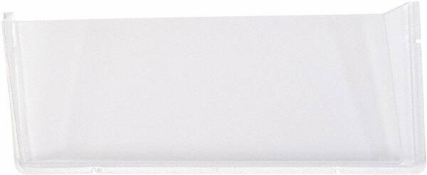 Deflect-o - 17-1/2" Wide x 6-1/2" High x 3" Deep Plastic Wall File - 1 Compartment, Clear - USA Tool & Supply