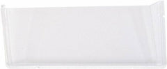 Deflect-o - 17-1/2" Wide x 6-1/2" High x 3" Deep Plastic Wall File - 1 Compartment, Clear - USA Tool & Supply