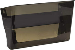 Deflect-o - 13" Wide x 7" High x 4" Deep Plastic Wall File - 1 Compartment, Smoke - USA Tool & Supply