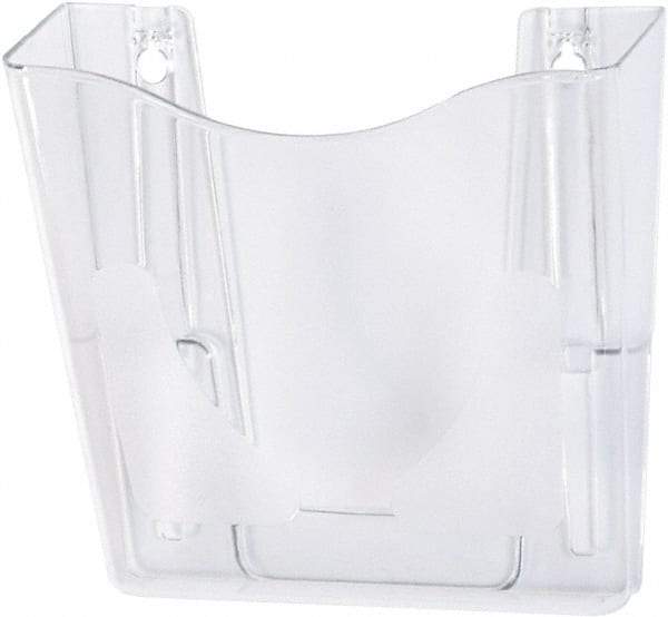 Deflect-o - 10-1/4" Wide x 10" High x 4" Deep Plastic Wall File - 1 Compartment, Clear - USA Tool & Supply