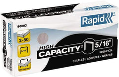 Rapid - 5/16" Leg Length, Galvanized Steel Staplers-Full Strip Desktop Staples - 50 Sheet Capacity, For Use with Rapid S50 High-Capacity SuperFlatClinch Half Strip Desktop Stapler, K1 Pliers, K2 & R90E - USA Tool & Supply