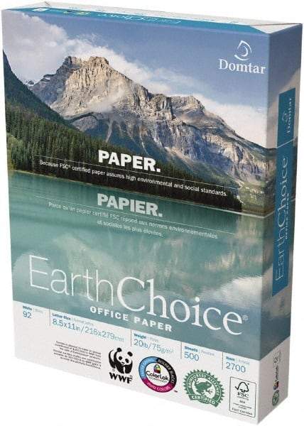 Domtar - 8-1/2" x 11" White Copy Paper - Use with Laser Printers, Copiers, Inkjet Printers - USA Tool & Supply