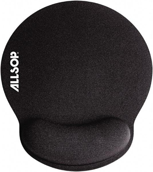 Allsop - 7-1/4" x 8-1/4" Black Mouse Pad - Use with Mouse - USA Tool & Supply