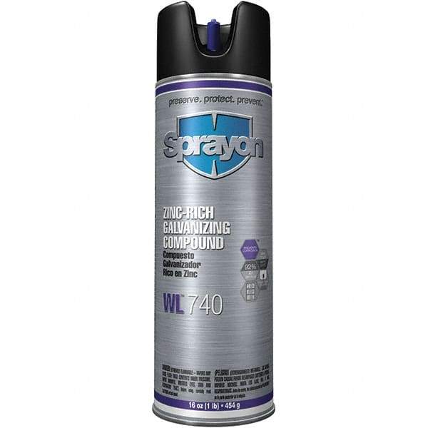 Sprayon - 14 oz Zinc Cold Galvanizing Compound - Comes in Aerosol - USA Tool & Supply