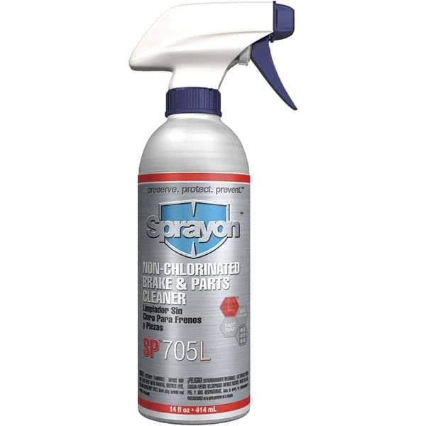 Sprayon - Acetone Brake Parts Cleaner - 14 oz Aerosol Can with Trigger - USA Tool & Supply