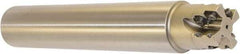 Millstar - 1-1/2" Cut Diam, 1.58" Max Depth, 1-1/2" Shank Diam, Cylindrical Shank Indexable High-Feed End Mill - Screw Holding Method, HFCI-1204 Insert, HFSS Toolholder, Through Coolant - USA Tool & Supply