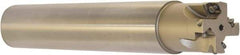 Millstar - 1-1/4" Cut Diam, 1.58" Max Depth, 1-1/4" Shank Diam, Cylindrical Shank Indexable High-Feed End Mill - Screw Holding Method, HFCI-09T3 Insert, HFSS Toolholder, Through Coolant - USA Tool & Supply