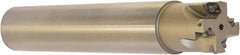 Millstar - 1-1/4" Cut Diam, 1.58" Max Depth, 1-1/4" Shank Diam, Cylindrical Shank Indexable High-Feed End Mill - Screw Holding Method, HFCI-09T3 Insert, HFSS Toolholder, Through Coolant - USA Tool & Supply