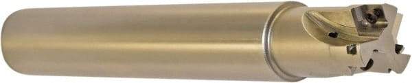 Millstar - 1" Cut Diam, 1.58" Max Depth, 1" Shank Diam, Cylindrical Shank Indexable High-Feed End Mill - Screw Holding Method, HFCI-09T3 Insert, HFSS Toolholder, Through Coolant - USA Tool & Supply