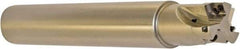 Millstar - 1" Cut Diam, 1.58" Max Depth, 1" Shank Diam, Cylindrical Shank Indexable High-Feed End Mill - Screw Holding Method, HFCI-09T3 Insert, HFSS Toolholder, Through Coolant - USA Tool & Supply
