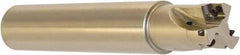 Millstar - 1" Cut Diam, 1.58" Max Depth, 1" Shank Diam, Cylindrical Shank Indexable High-Feed End Mill - Screw Holding Method, HFCI-09T3 Insert, HFSS Toolholder, Through Coolant - USA Tool & Supply
