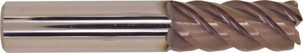 Millstar - 5/8", 5 Flute, Single End, Solid Carbide, 0.06" Corner Radius End Mill - 3-1/2" OAL, Right Hand Flute, 1-9/16" LOC, Right Hand Cut - USA Tool & Supply