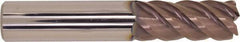Millstar - 5/8", 5 Flute, Single End, Solid Carbide, 0.06" Corner Radius End Mill - 3-1/2" OAL, Right Hand Flute, 1-9/16" LOC, Right Hand Cut - USA Tool & Supply