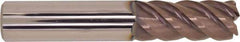 Millstar - 16mm, 5 Flute, Single End, Solid Carbide, 1mm Corner Radius End Mill - 100mm OAL, Right Hand Flute, 40mm LOC, Right Hand Cut - USA Tool & Supply