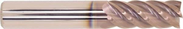 Millstar - 16mm, 5 Flute, Single End, Solid Carbide, 0.5mm Corner Radius End Mill - 100mm OAL, Right Hand Flute, 40mm LOC, Right Hand Cut - USA Tool & Supply