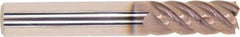 Millstar - 10mm, 5 Flute, Single End, Solid Carbide, 1mm Corner Radius End Mill - 63mm OAL, Right Hand Flute, 25mm LOC, Right Hand Cut - USA Tool & Supply