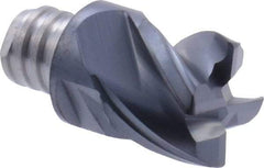 Iscar - MM EC-CF Grade IC908 Carbide End Milling Tip Insert - TiAlN Finish, 4 Flutes, 12.7mm Cutting Diam, 9.5mm Depth of Cut, 16.5mm Extension, 0.031" Cnr Rad, 38° Helix - USA Tool & Supply