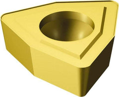 Sandvik Coromant - WCMX6 53 Grade 235 Carbide Indexable Drill Insert - TiCN/TiN Finish, Trigon, 3/8" Inscribed Circle - USA Tool & Supply