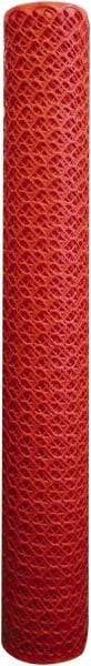 Tenax - 100' Long x 4' High, Orange Temporary Warning Barrier Fence - 1-1/2" x 1-1/2" Mesh - USA Tool & Supply