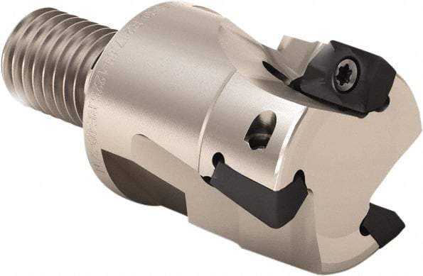 Seco - 32mm Cut Diam, 11mm Max Depth of Cut, 40mm OAL, Indexable Square Shoulder End Mill - XO.. 1204 Inserts, M16 Modular Connection, 90° Lead Angle, Through Coolant, Series Super Turbo - USA Tool & Supply