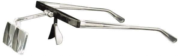 Made in USA - 3.5x Magnification, Ophthalmic Polymer, Rectangular Magnifier - 2 Inch Long x 1 Inch Wide Lens, Eyeglass Frame Mount, 4 Inch Focal Distance, 2 Inch Long - USA Tool & Supply