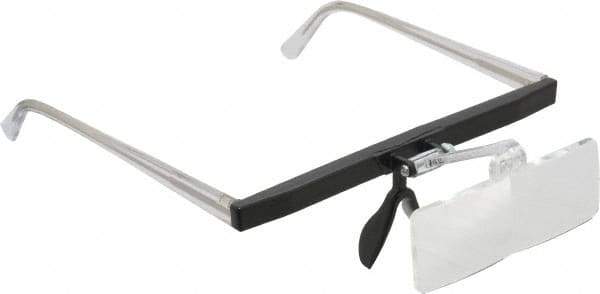 Made in USA - 1.75x Magnification, Ophthalmic Polymer, Rectangular Magnifier - 2 Inch Long x 1 Inch Wide Lens, Eyeglass Frame Mount, 14 Inch Focal Distance, 2 Inch Long - USA Tool & Supply