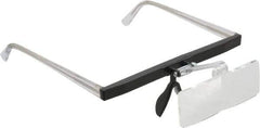 Made in USA - 1.75x Magnification, Ophthalmic Polymer, Rectangular Magnifier - 2 Inch Long x 1 Inch Wide Lens, Eyeglass Frame Mount, 14 Inch Focal Distance, 2 Inch Long - USA Tool & Supply