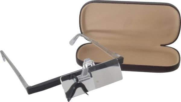 Made in USA - 2.75x Magnification, Ophthalmic Polymer, Rectangular Magnifier - 2 Inch Long x 1 Inch Wide Lens, Eyeglass Frame Mount, 6 Inch Focal Distance, 2 Inch Long - USA Tool & Supply