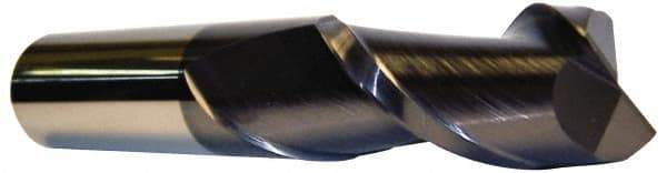 Accupro - 1", 1-3/4" LOC, 1" Shank Diam, 4" OAL, 2 Flute, Solid Carbide Square End Mill - Single End, AlTiN Finish, Spiral Flute, 40° Helix, Centercutting, Right Hand Cut, Right Hand Flute - USA Tool & Supply