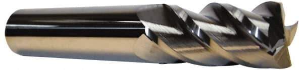 Accupro - 9/16", 1-1/4" LOC, 9/16" Shank Diam, 3-1/2" OAL, 4 Flute, Solid Carbide Square End Mill - Single End, Uncoated, Spiral Flute, 40° Helix, Centercutting, Right Hand Cut, Right Hand Flute - USA Tool & Supply