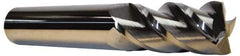 Accupro - 7/16", 1" LOC, 7/16" Shank Diam, 2-3/4" OAL, 4 Flute, Solid Carbide Square End Mill - Single End, Uncoated, Spiral Flute, 40° Helix, Centercutting, Right Hand Cut, Right Hand Flute - USA Tool & Supply
