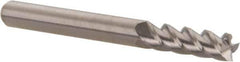 Accupro - 3/16", 5/8" LOC, 3/16" Shank Diam, 2" OAL, 4 Flute, Solid Carbide Square End Mill - Single End, Uncoated, Spiral Flute, 40° Helix, Centercutting, Right Hand Cut, Right Hand Flute - USA Tool & Supply