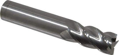 Accupro - 5/8", 1-1/4" LOC, 5/8" Shank Diam, 3-1/2" OAL, 4 Flute, Solid Carbide Square End Mill - Single End, Uncoated, Spiral Flute, 40° Helix, Centercutting, Right Hand Cut, Right Hand Flute - USA Tool & Supply