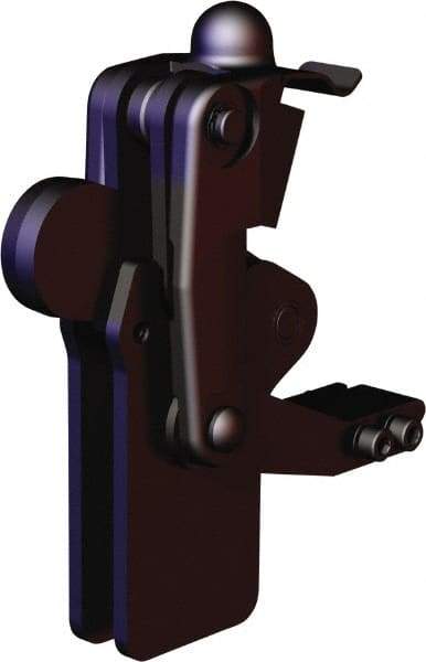 De-Sta-Co - 2,473 Lb Holding Capacity, Vertical Handle, Manual Hold Down Toggle Clamp - 200° Bar Opening, Weldable Base, Oxide Finish, Forged Alloy Steel - USA Tool & Supply