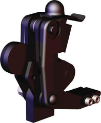 De-Sta-Co - 2,473 Lb Holding Capacity, Vertical Handle, Manual Hold Down Toggle Clamp - 200° Bar Opening, Weldable Base, Oxide Finish, Forged Alloy Steel - USA Tool & Supply