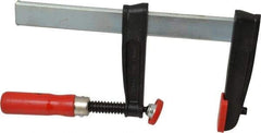 Bessey - 8" Capacity, 4" Throat Depth Steel Bar Clamp - 800 Lb Clamping Pressure, 12" OAL - USA Tool & Supply