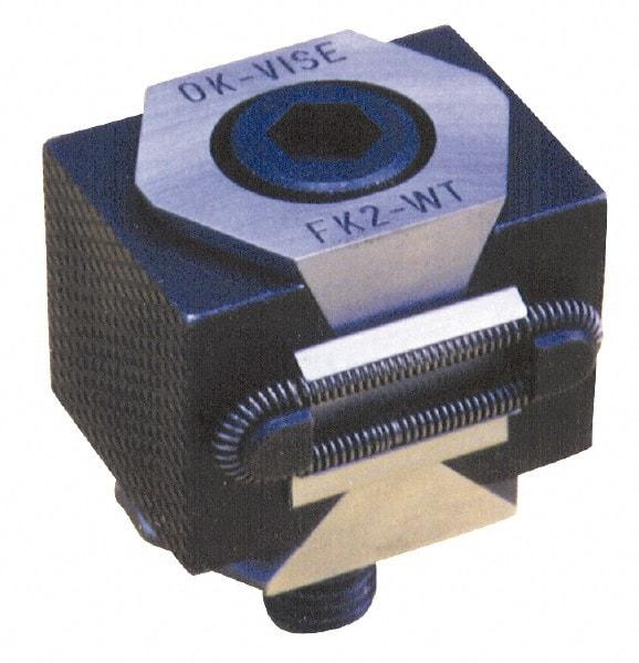 Mitee-Bite - 33,000 Lb Holding Force Double Vise Wedge Clamp - 2.24" Wide x 1.65" Deep x 1.65" High Base, 48 to 52 HRC, 2.24 to 2.64" Jaw Spread, 250 Lb/Ft Torque, 5/8-11 Screw Thread - USA Tool & Supply