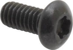Camcar - #8-32 UNC Torx Plus Drive, Button Screw - Alloy Steel, Black Oxide Finish, Fully Threaded, 3/8" Length Under Head - USA Tool & Supply