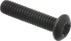 Camcar - #8-32 UNC Torx Plus Drive, Button Screw - Alloy Steel, Black Oxide Finish, Fully Threaded, 3/4" Length Under Head - USA Tool & Supply