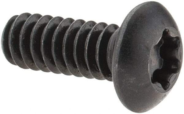 Camcar - #10-24 UNC Torx Plus Drive, Button Screw - Alloy Steel, Black Oxide Finish, Fully Threaded, 1/2" Length Under Head - USA Tool & Supply